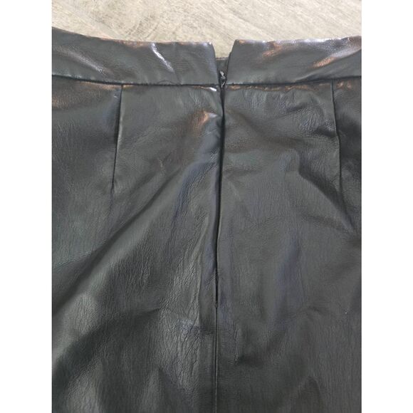 Women's Aritizia Wilfred Faux Vegan Leather‎ Mini Skirt Black Size 2 - Picture 5 of 7